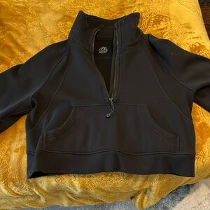 Lululemon black scuba jacket half zip funnel neck